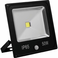 FERON прожектор светодиодный с встроенным датчиком,квадратный 1СОВ*50W IP65 черный LL-863