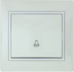 Lezard MIRA кнопка звонка белая 701-0202-103