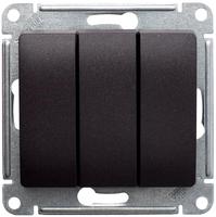 Schneider electric GLOSSA 3-клавишный ВЫКЛЮЧАТЕЛЬ, сх.3, 10АХ, механизм, ШОКОЛАД GSL000831