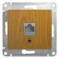 Schneider electric GLOSSA РОЗЕТКА компьютерная RJ45 кат.5E, ДЕРЕВО ДУБ GSL000581K