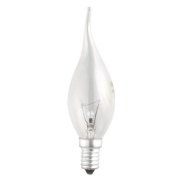 TDM Лампа накаливания свеча на ветру 40W Е14 220V прозрачная SQ0332-0015