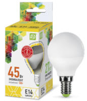 ASD Лампа светодиодная LED-ШАР-standard 5Вт 160-260В Е14 3000К 450Лм 4690612002125