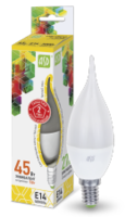 ASD Лампа светодиодная LED-СВЕЧА НА ВЕТРУ-standard 5Вт 160-260В Е14 3000К 450Лм 4690612004518