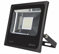 Gauss прожектор светодиодный 20W IP65 6500К черный 613100320