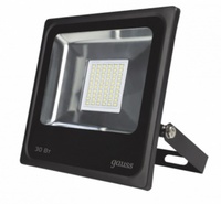Gauss прожектор светодиодный 30W IP65 6500К черный 613100330