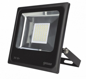 Gauss прожектор светодиодный 30W IP65 6500К черный 613100330