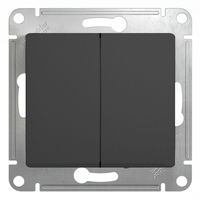 Schneider electric GLOSSA 2-клавишный ВЫКЛЮЧАТЕЛЬ, сх.5, 10АХ, механизм, АНТРАЦИТ GSL000751