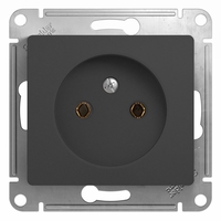 Schneider electric GLOSSA РОЗЕТКА без заземления, 16А, механизм, АНТРАЦИТ GSL000741
