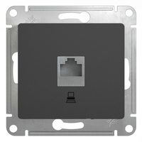 Schneider electric GLOSSA РОЗЕТКА компьютерная RJ45 кат.5E, механизм, АНТРАЦИТ GSL000781K