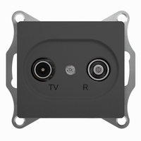 Schneider electric GLOSSA TV-R РОЗЕТКА оконечная 1DB, механизм, АНТРАЦИТ GSL000794